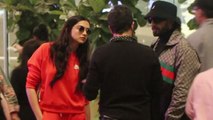 Deepika Padukone & Ranveer Singh spotted in orange track suit at Airport | Boldsky
