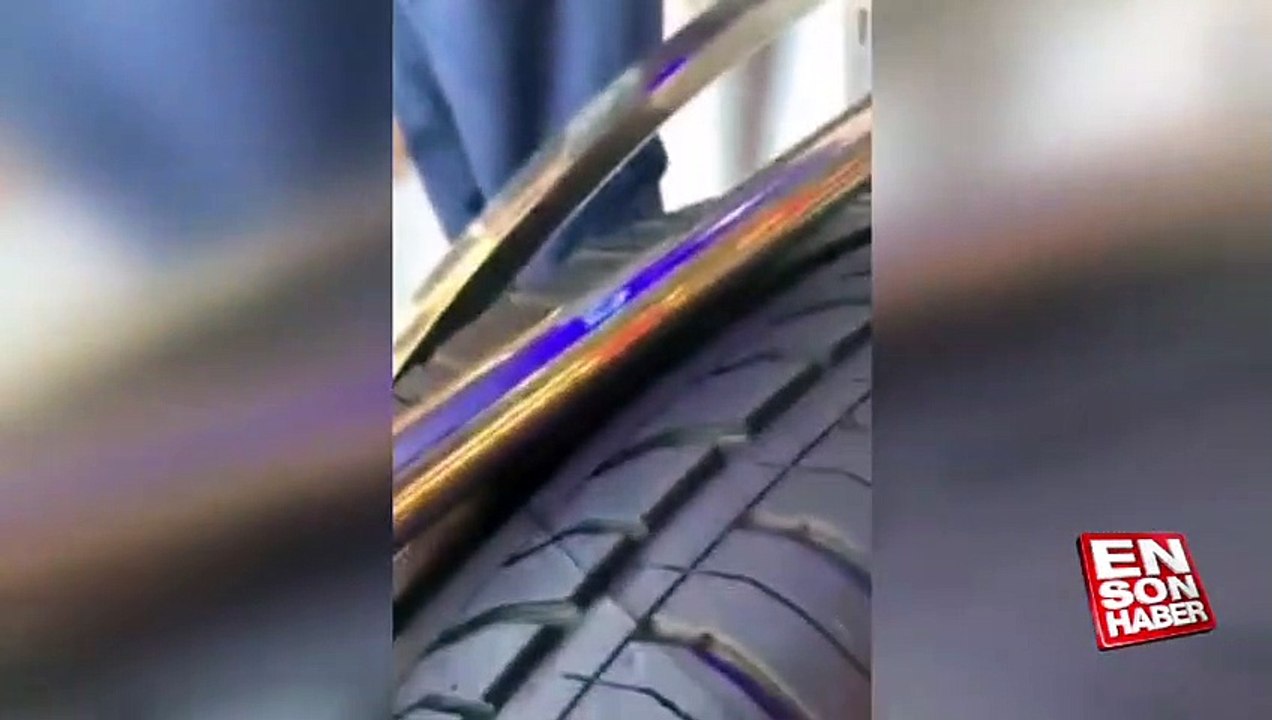 Çin'de patlamayan araba lastiği