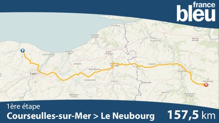 Download Video: Tour de Normandie 2019  : le parcours de la 1re étape