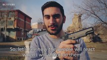 Pranking people with gun (BUSTERS TV)