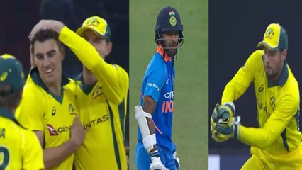 India Vs Australia 5th ODI:  Shikhar Dhawan disappoints, Pat Cummins Strikes| वनइंडिया हिंदी