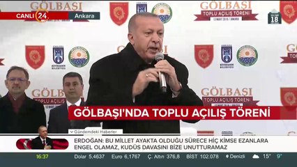 Cumhurbaşkanı Erdoğan Gölbaşı'nda