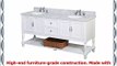 Kitchen Bath Collection KBC6672WTCARR Beverly Bathroom Vanity with Marble Countertop