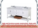 Kitchen Bath Collection KBC6672WTCARR Beverly Bathroom Vanity with Marble Countertop