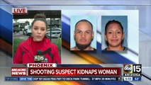 Suspect sought after shootings, kidnapping in Phoenix