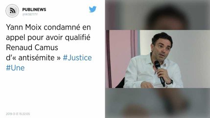 Yann Moix condamné en appel pour avoir qualifié Renaud Camus d'« antisémite »