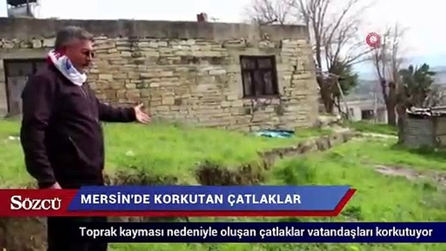 Mersin'de korkutan çatlaklar