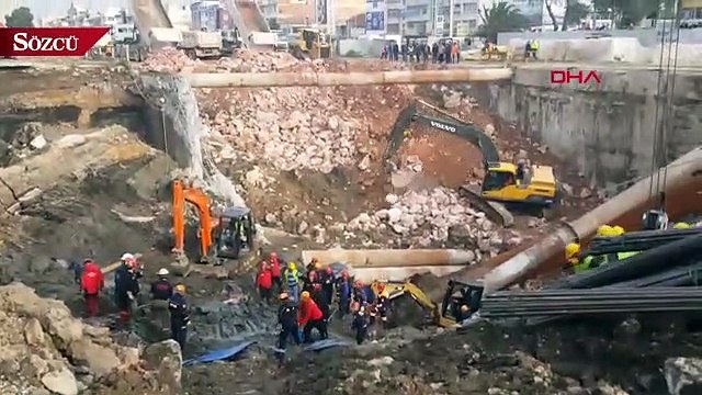 Göçük altındaki işçileri kurtarma çalışmaları sürüyor