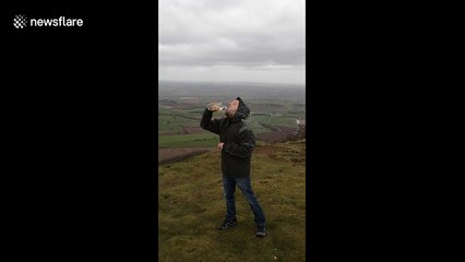 UK man denied drink of water by Storm Gareth while hiking