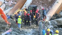 Metro vagonu yer altı park alanı inşaatında göçük (7) - İZMİR