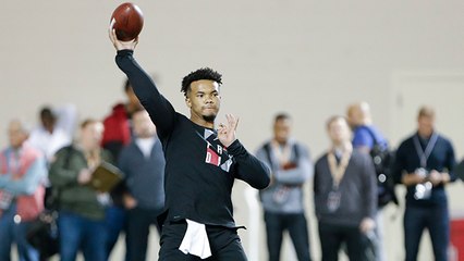 Kyler Murray launches deep dime at pro day workout