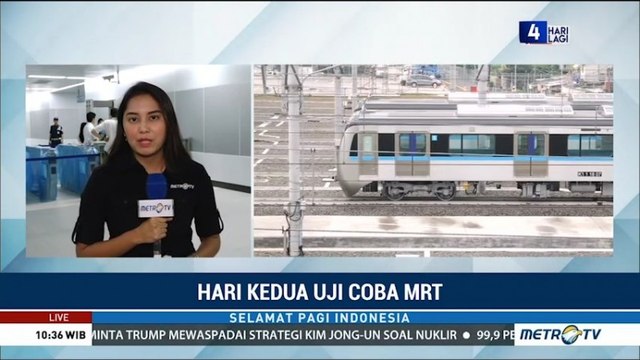 Hari Kedua Uji Coba, MRT Jakarta Angkt 6 Ribu Penumpang