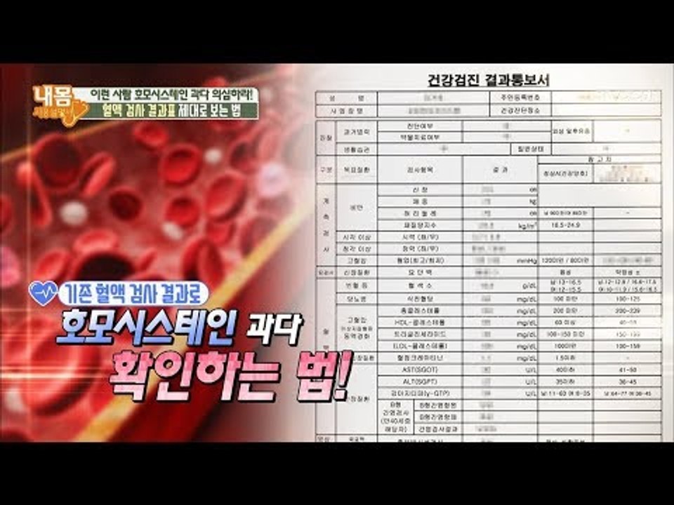 혈액 검사 결과표 제대로 보는 법 [내 몸 사용설명서] 185회 20171229