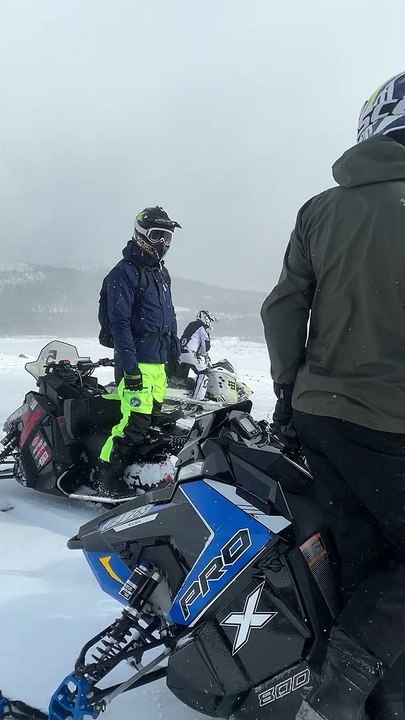 Snowmobiling Climb Sets off Avalanche