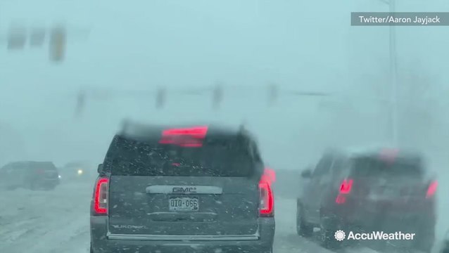 Traffic lights aren't out, they're coated in snow rendering them useless