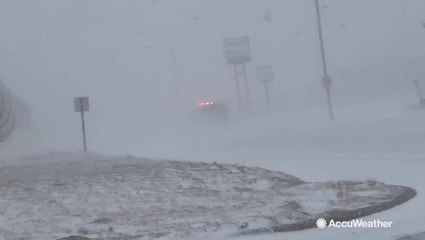Blizzard leaves streets empty due to whiteout conditions
