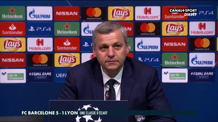 La conférence de presse de Bruno Génésio après Barcelone / Lyon