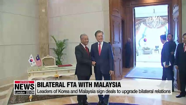 Korea, Malaysia to push for bilateral FTA by end of this year: Moon