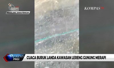 Hujan Es Landa Kawasan Lereng Gunung Merapi Wilayah Magelang