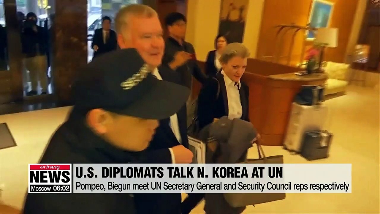 U.S. top diplomats meet with key UN officials back-to-back to discuss sanctions
