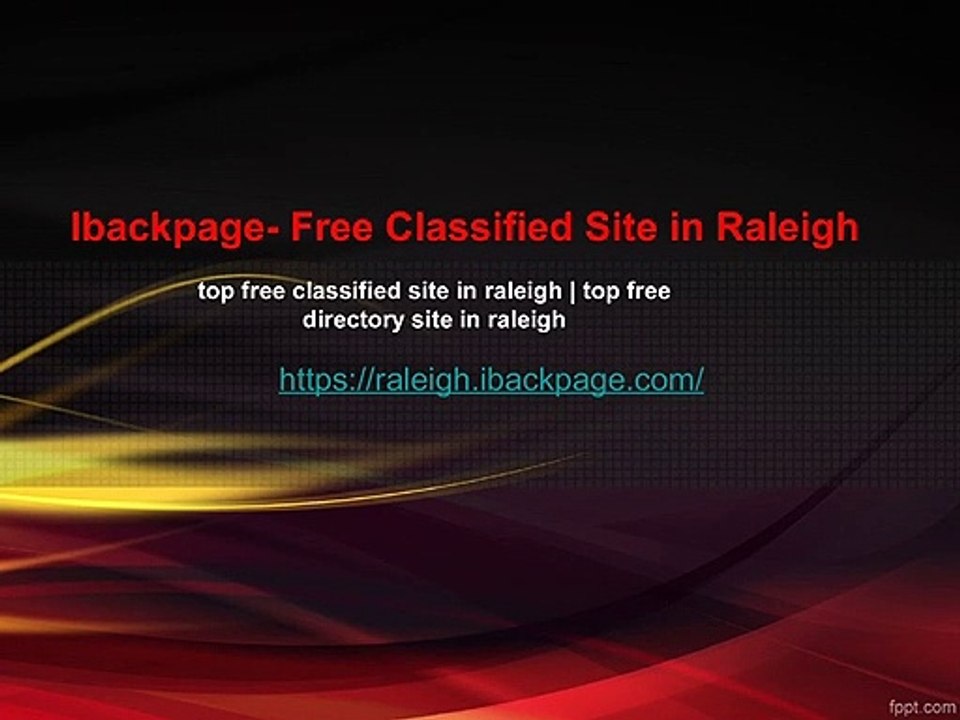 Ibackpage- Free Classified Site in Raleigh