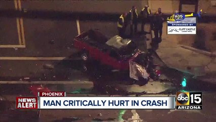 Man seriously injured in single-car crash