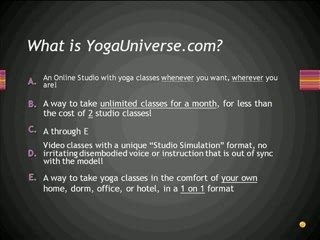 Yoga Quiz Show, test your Online yoga class smarts & learn!