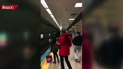 İstanbul Metrosu'nda yolculara megafonla uyarı
