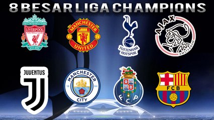 Daftar Tim yang Lolos ke Babak 8 Besar Liga Champions, Wakil Inggris Mendominasi
