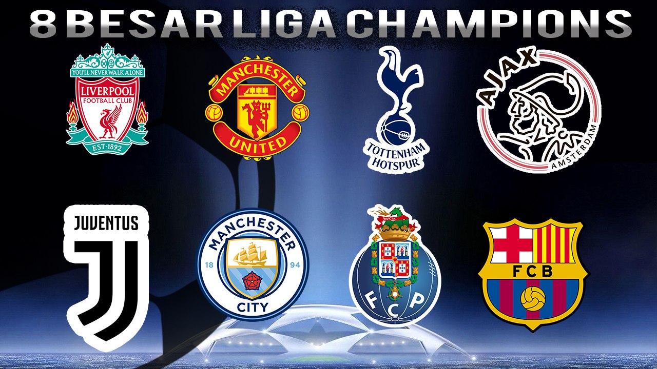 Daftar Tim yang Lolos ke Babak 8 Besar Liga Champions, Wakil Inggris Mendominasi