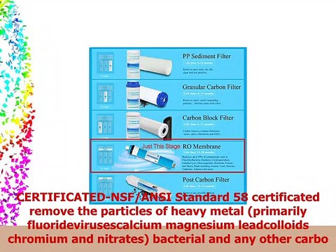 Geekpure Universal Compatible 100 GPD Reverse Osmosis Membrane ReplacementNSF