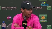 ATP - Indian Wells 2019 - Quand Rafael Nadal se fait mal en pleine conférence de presse !