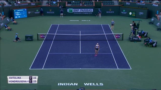تنس:بطولة انديان ويلز: سفيتولينا تهزم فوندروسوفا 4-6 و 6-4 و6-4