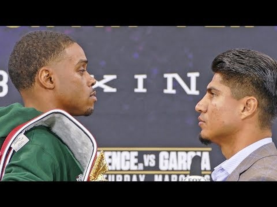 Errol Spence Jr vs. Mikey Garcia FACE OFF @ Final Press Conference