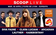 SCOOP LIVE : Diva Faune, Clara Luciani, Arcadian, Lautner, Kadebostany en direct de la Foire de Lyon