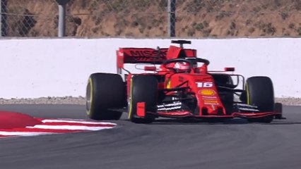 Charles Leclerc testing his Ferrari SF90