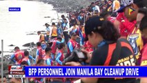 BFP personnel join Manila Bay cleanup drive