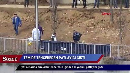 TEM’de yol kenarındaki tencereden patlayıcı çıktı!