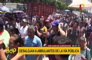 Desalojan a ambulantes que pretendían invadir la vía pública en San Juan de Lurigancho