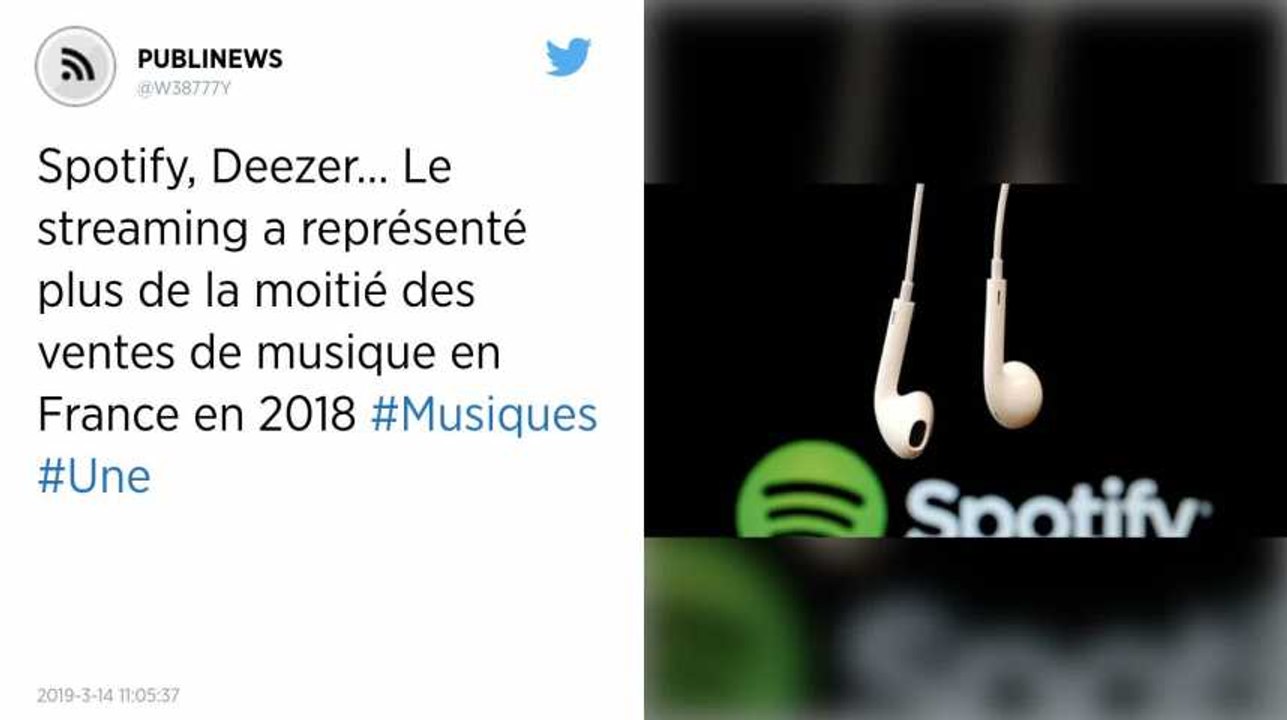 Spotify, Deezer… Le streaming a représenté plus de la moitié des ventes de musique en France en 2018
