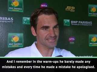 Federer recalls warming up with 'apologetic' Hurkacz