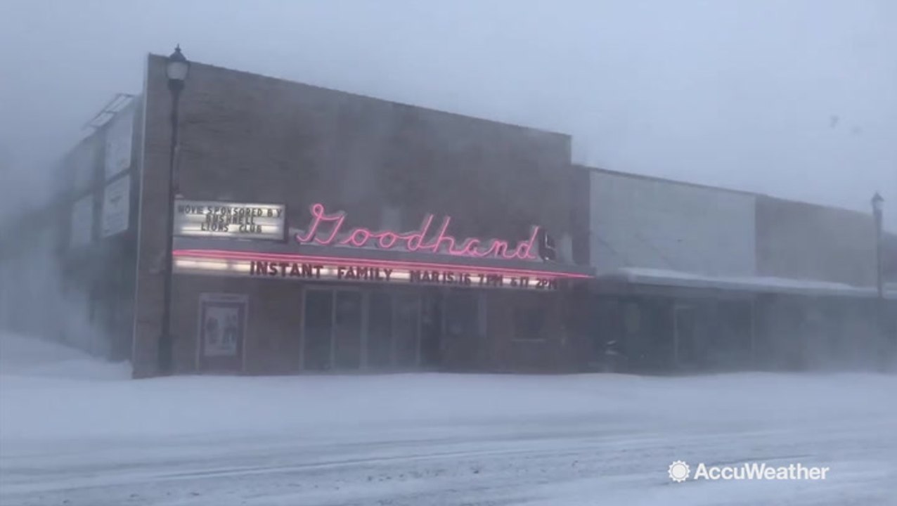 Blizzard turns street into a ghost town