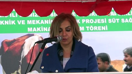 Üreticilere süt sağım makinesi dağıtıldı