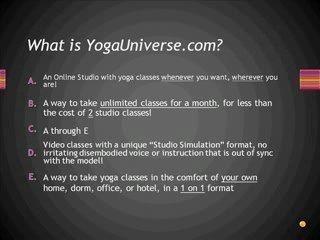 Yoga Exercises Online Quiz, learn about Online yoga classes!
