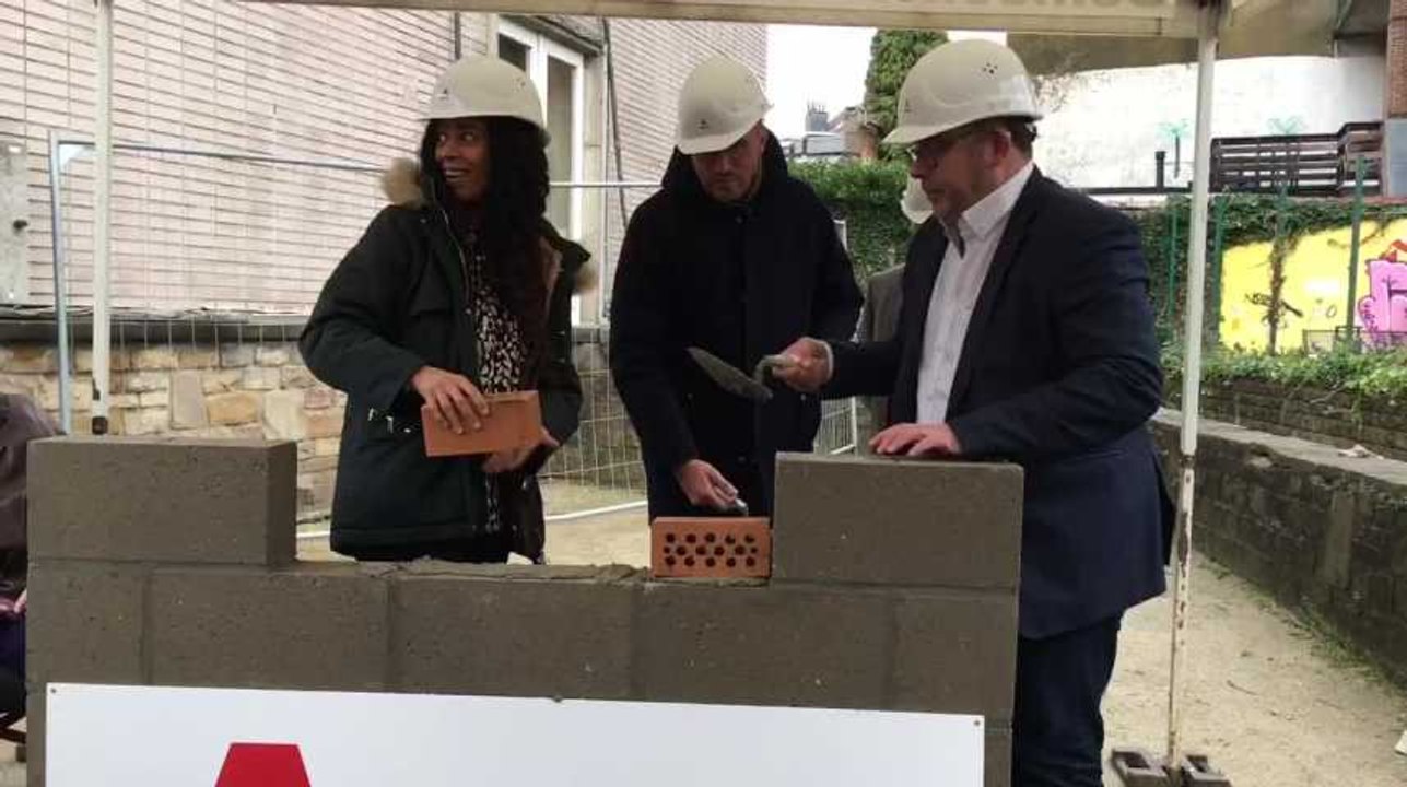 Saint Gilles - Pose de la première pierre des travaux de rénovation et d’extension de la Résidence Les Tilleuls (vidéo Germani)