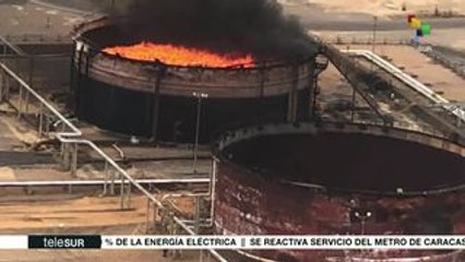 Venezuela:denuncia PDVSA que han atacado sus tanques de almacenamiento