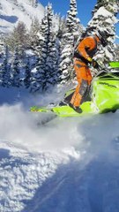 Dude Ditches Sled to Avoid Tree