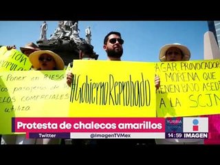 Protestan "chalecos amarillos" por los 100 días del gobierno de AMLO | Noticias con Yuriria Sierra