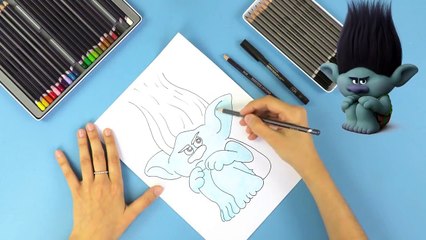 DRAW YOUR OWN | Branch From Trolls | Crafty Kids |  crafts for kids