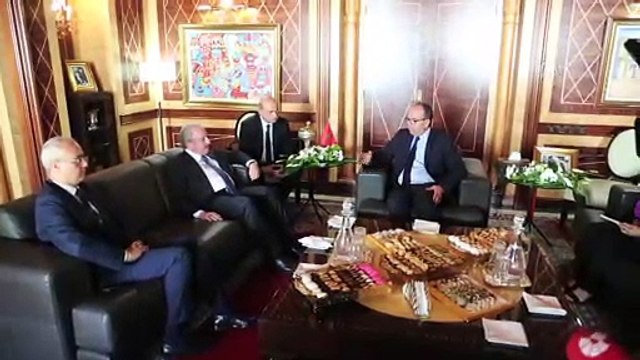 TBMM Başkanı Şentop - Fas Danışma Meclisi Başkanı Benchamach görüşmesi - RABAT